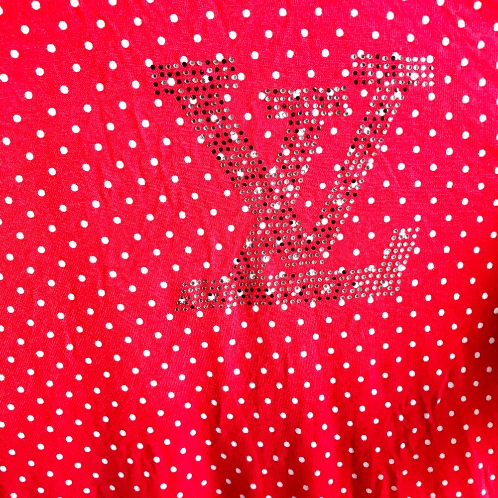 New Rhinestones Handmade Design Cut Shoulder Top - Picture 5 of 5